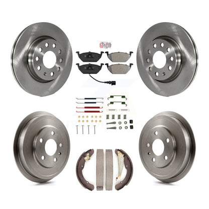 Kit de plaquettes et de tambour semi-métalliques pour Rotor de frein avant et arrière (7 pièces) pour Volkswagen Jett
