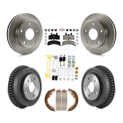 Kit de plaquettes et de tambour semi-métalliques pour Rotor de frein avant et arrière (7 pièces) pour Dodge Ram 1500 4W