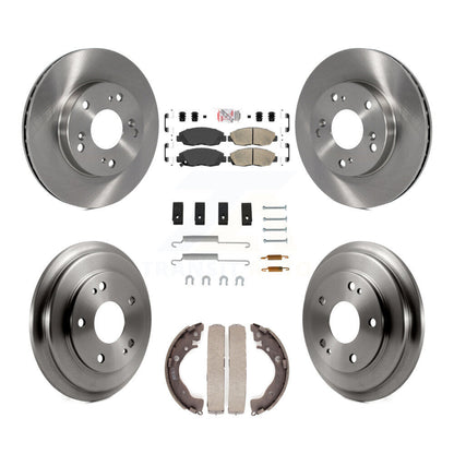 Rotors de frein à disque avant et arrière, plaquettes en céramique et Kit de tambour (7 pièces) pour Honda Civic