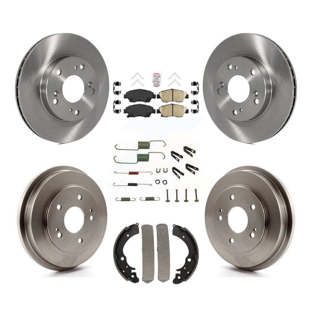 Kit de plaquettes et de tambour en céramique pour Rotor de frein avant et arrière (7 pièces) pour Honda Civic Hybri 06-08