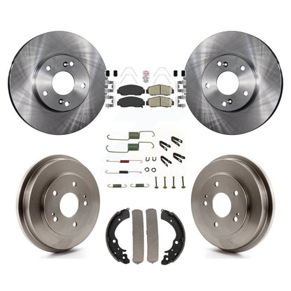 Rotors de frein à disque avant et arrière, Kit de tampons et de tambour en céramique (7 pièces) pour Honda Civic Accor