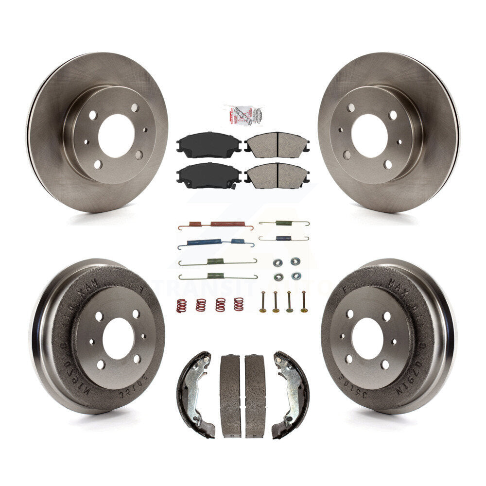 Kit de tambour à plaquettes semi-métalliques pour Rotor de frein avant et arrière (7 pièces) pour Hyundai Accen 03-05