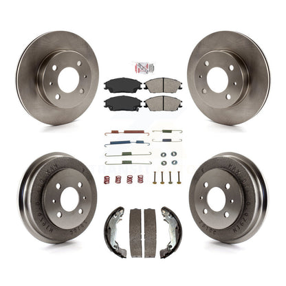 Kit de tambour à plaquettes semi-métalliques pour Rotor de frein avant et arrière (7 pièces) pour Hyundai Accen 03-05