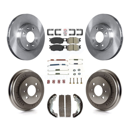 Kit de tambour à plaquettes semi-métalliques pour Rotor de frein avant et arrière (7 pièces) pour Hyundai Accent Seda