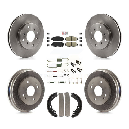Rotors de frein à disque avant et arrière, plaquettes en céramique et Kit de tambour (7 pièces) pour Honda Accord