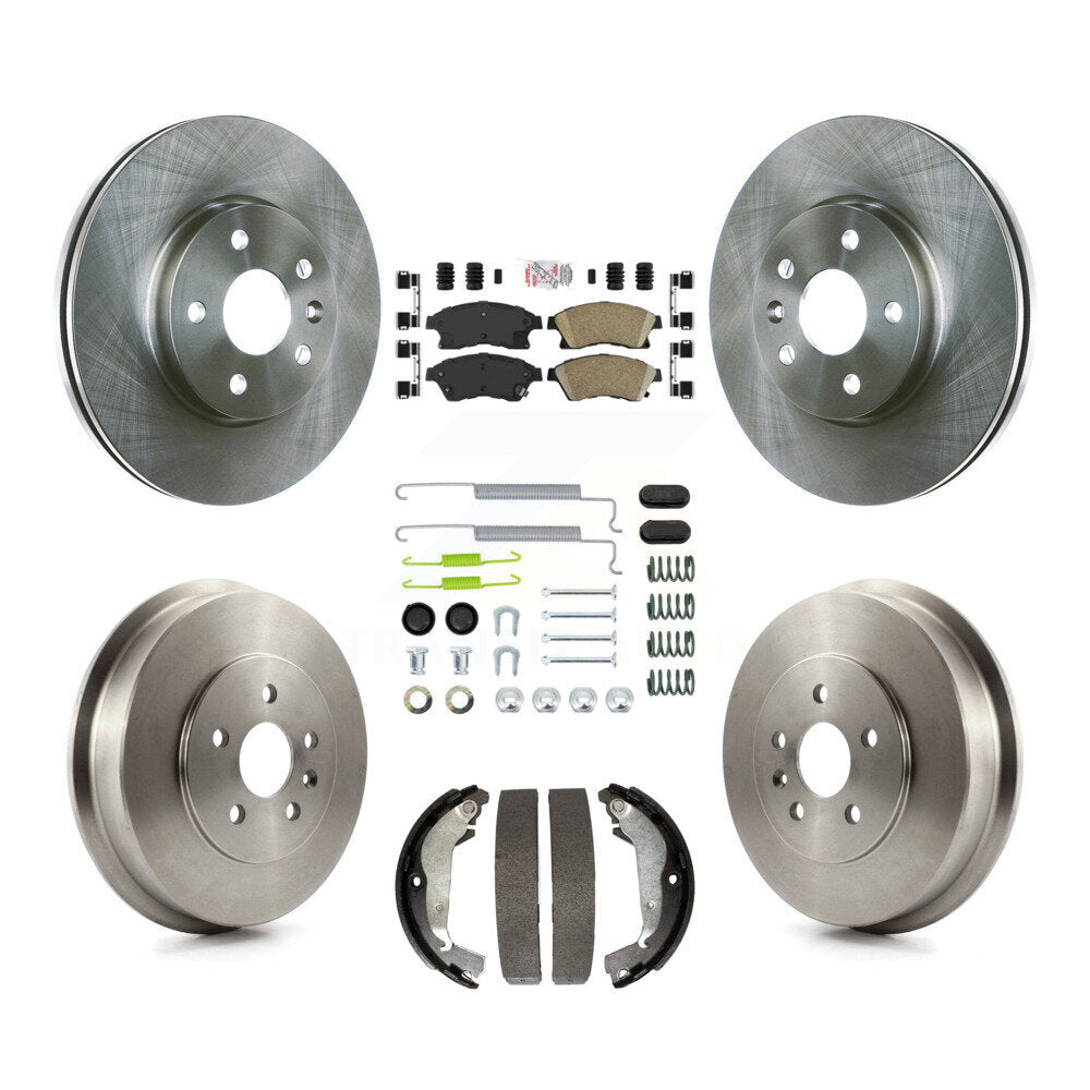 Rotors de frein avant et arrière, tampons en céramique et Kit de tambour (7 pièces) pour Chevrolet Cruze Limite
