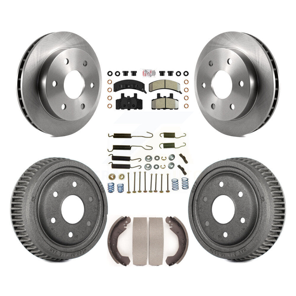 Kit de tambour à plaquettes semi-métalliques pour Rotor de frein avant et arrière (7 pièces) pour Chevrolet Blazer 4W