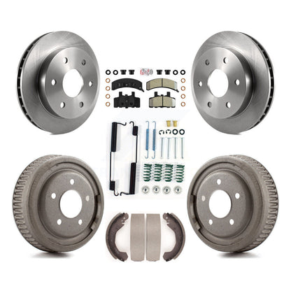 Rotor de frein à disque avant et arrière, Kit de plaquettes et de tambour semi-métalliques (7 pièces) pour GMC Yukon 4W