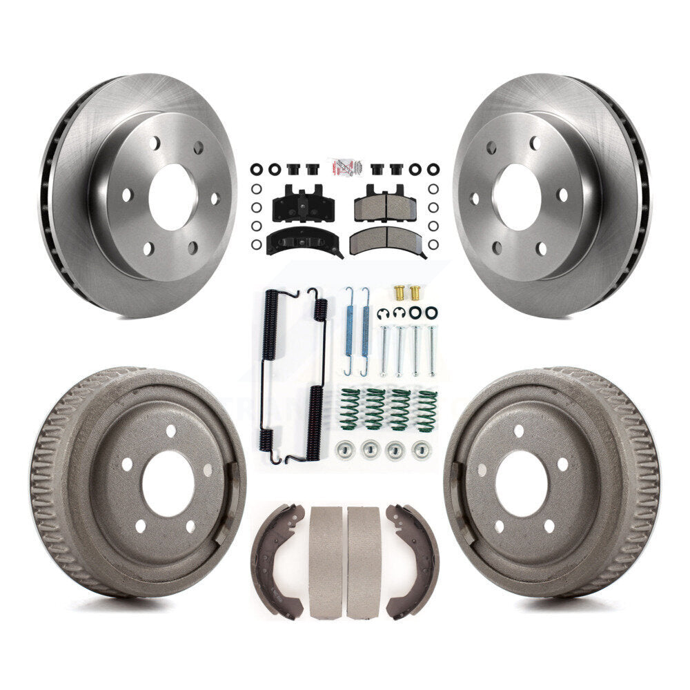 Rotor de frein à disque avant et arrière, Kit de plaquettes et de tambour semi-métalliques (7 pièces) pour GMC Yukon 4W