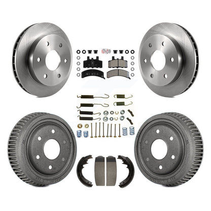 Rotors de frein à disque avant et arrière, plaquettes semi-métalliques et Kit de tambour (7 pièces) pour GMC Yuko