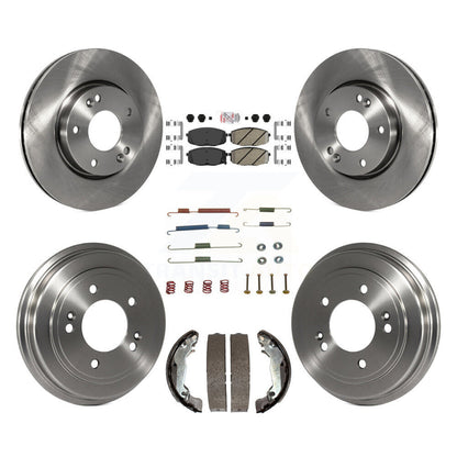 Rotors de frein à disque avant et arrière, plaquettes en céramique et Kit de tambour (7 pièces) pour Hyundai Elantr
