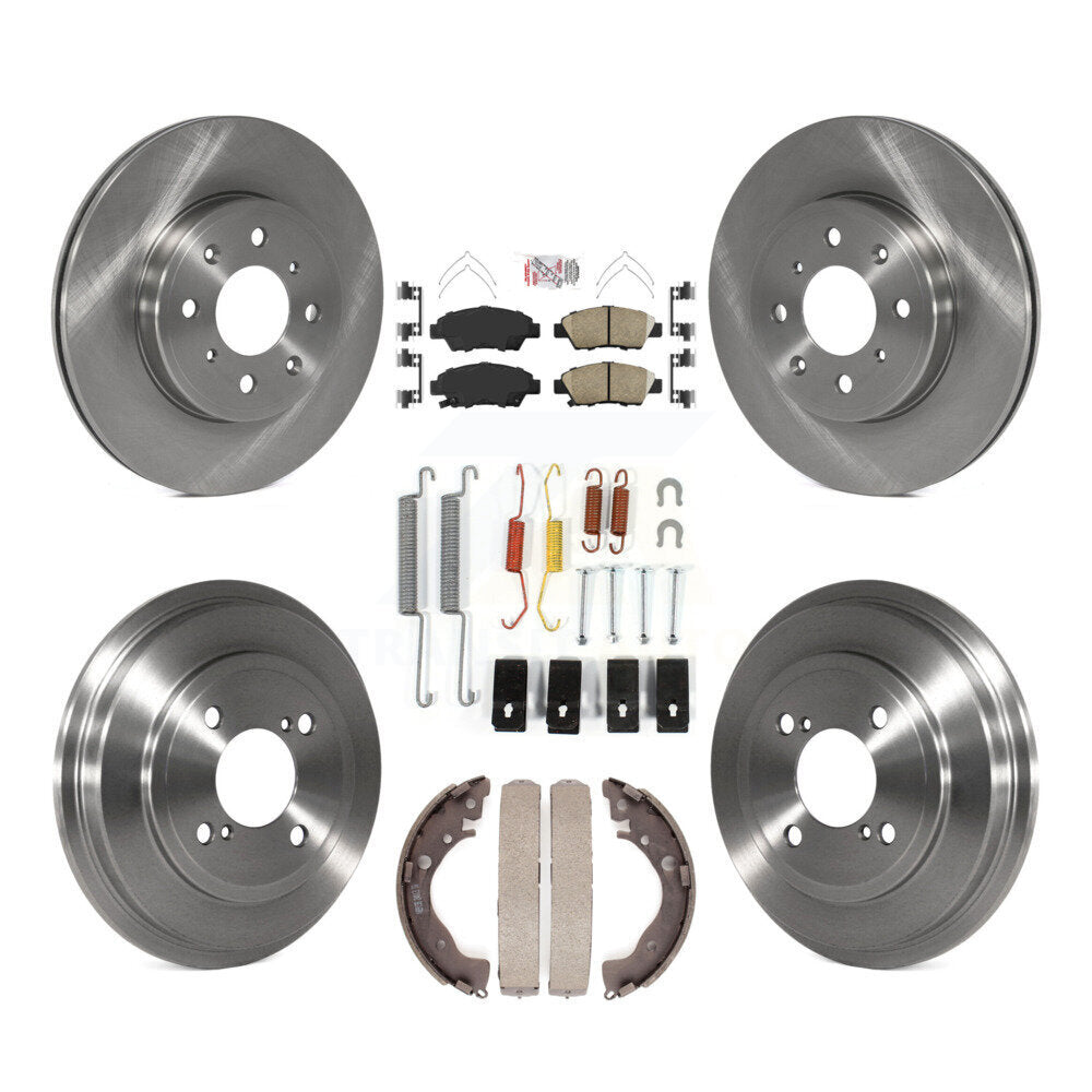 Kit de plaquettes et de tambour en céramique pour rotor de frein à disque avant et arrière (7 pièces) pour Honda Fi 2015-2020