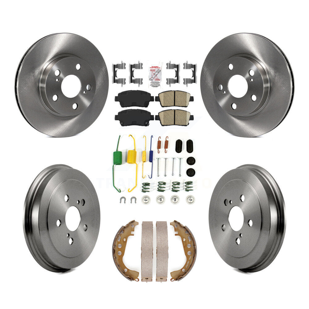 Kit de plaquettes et de tambour en céramique, Rotor de frein à disque avant et arrière (7 pièces) pour Toyota Priu 2008