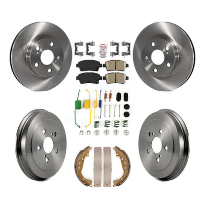Kit de plaquettes et de tambour en céramique, Rotor de frein à disque avant et arrière (7 pièces) pour Toyota Priu 2008