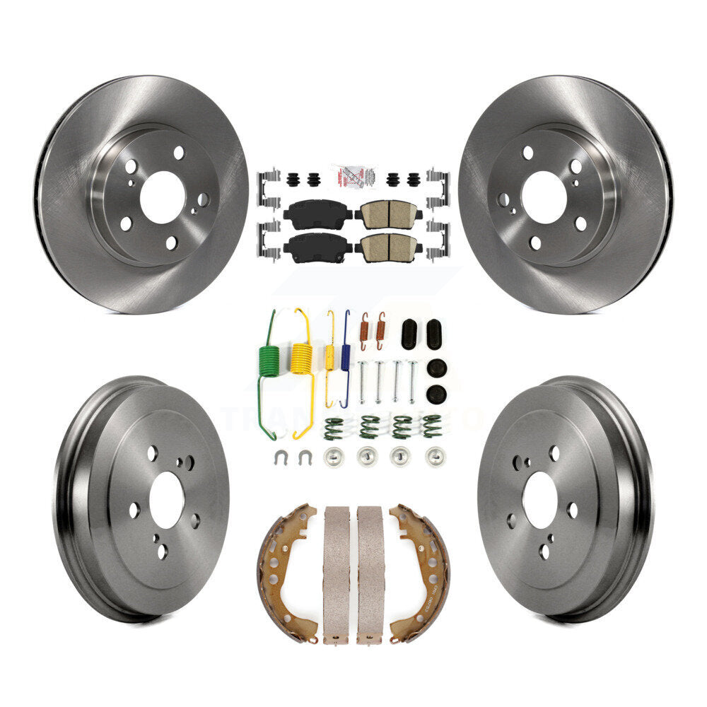Kit de plaquettes et de tambour en céramique, Rotor de frein à disque avant et arrière (7 pièces) pour Toyota Priu 2008