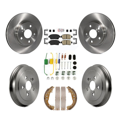 Kit de plaquettes et de tambour en céramique, Rotor de frein à disque avant et arrière (7 pièces) pour Toyota Priu 2008