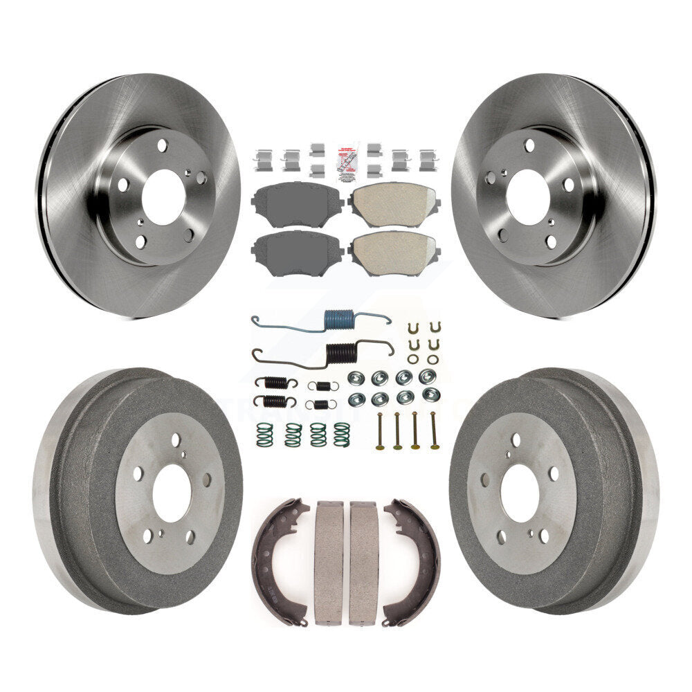 Kit de plaquettes et de tambour en céramique, Rotor de frein avant et arrière (7 pièces) pour moteur à gaz Toyota RAV4