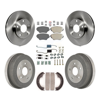 Kit de plaquettes et de tambour en céramique, Rotor de frein avant et arrière (7 pièces) pour moteur à gaz Toyota RAV4
