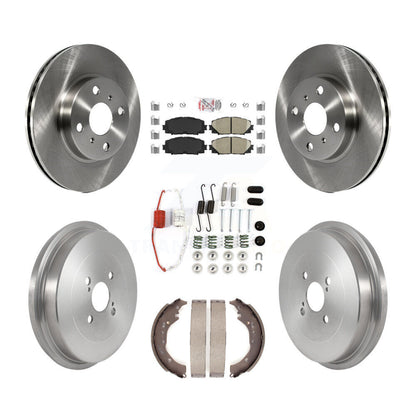 Rotors de frein avant et arrière, Kit de tampons et de tambour en céramique (7 pièces) pour Toyota Prius C Scion i
