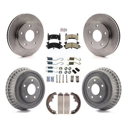 Rotors de frein avant et arrière, Kit de plaquettes et tambours semi-métalliques (7 pièces) pour Chevrolet S10 GM