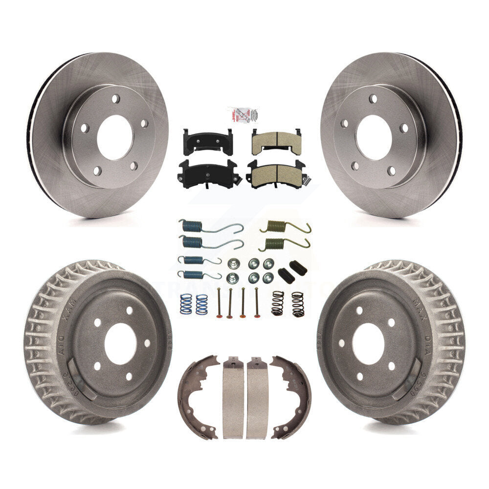 Rotors de frein avant et arrière, Kit de plaquettes et tambours semi-métalliques (7 pièces) pour Chevrolet S10 GM