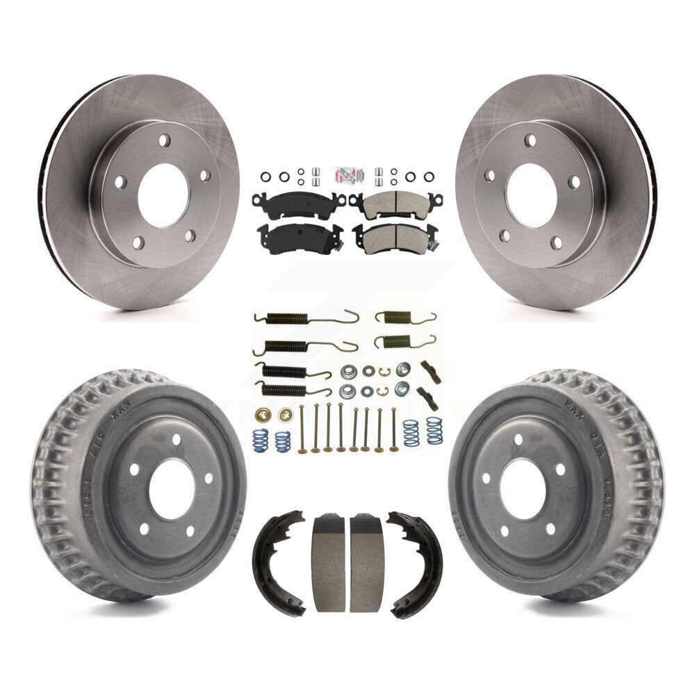 Rotors de frein à disque avant et arrière, plaquettes semi-métalliques et Kit de tambour (7 pièces) pour GMC Jimm