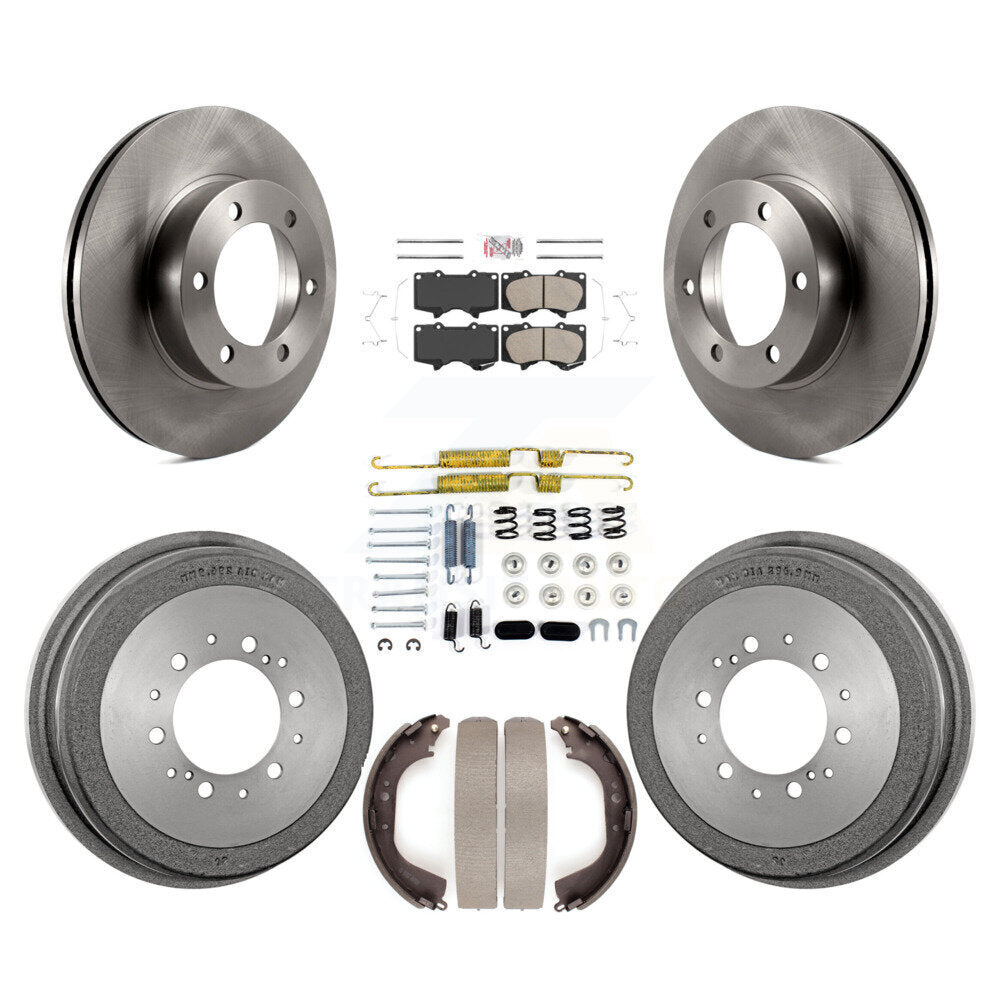 Rotors de frein à disque avant et arrière, plaquettes en céramique et Kit de tambour (7 pièces) pour Toyota Tundra