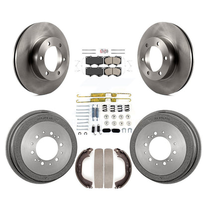 Rotors de frein à disque avant et arrière, plaquettes en céramique et Kit de tambour (7 pièces) pour Toyota Tundra