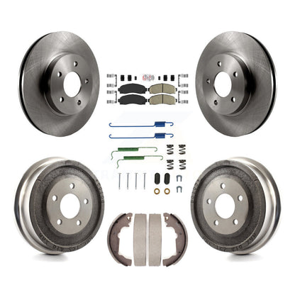 Rotors de frein à disque avant et arrière, Kit de tambour à tampons en céramique (7 pièces) pour Saturn Vue Chevrole