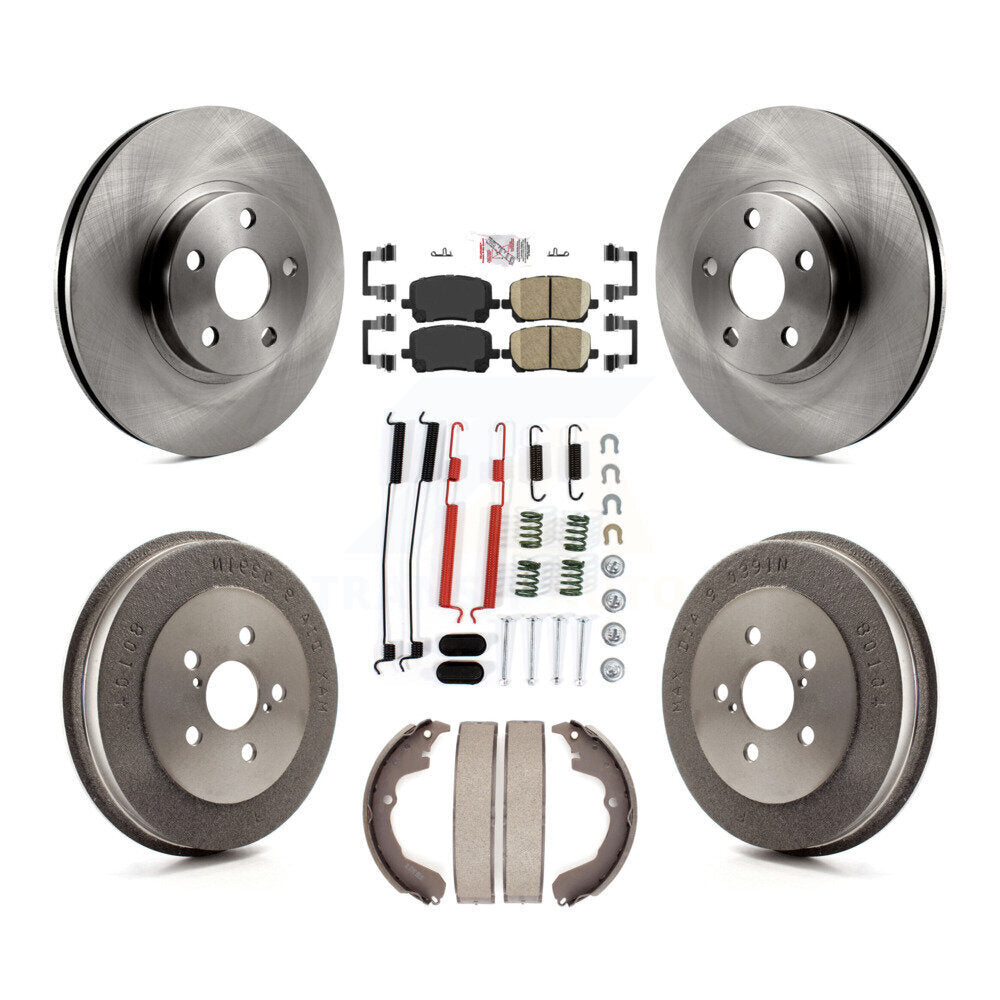 Kit de tambour de tampons en céramique de Rotor de frein avant et arrière (7 pièces) pour Toyota Matrix Pontiac Vib