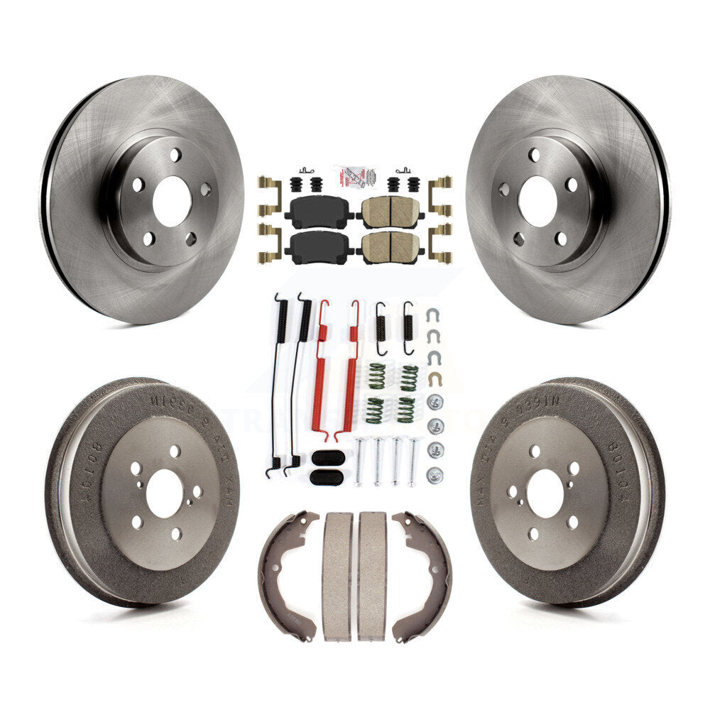 Kit de tambour de tampons en céramique de Rotor de frein avant et arrière (7 pièces) pour Toyota Matrix Pontiac Vib