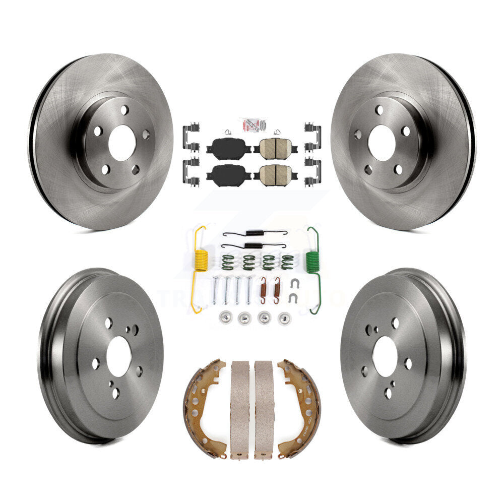 Rotors de frein à disque avant et arrière, plaquettes en céramique et Kit de tambour (7 pièces) pour Toyota Celica