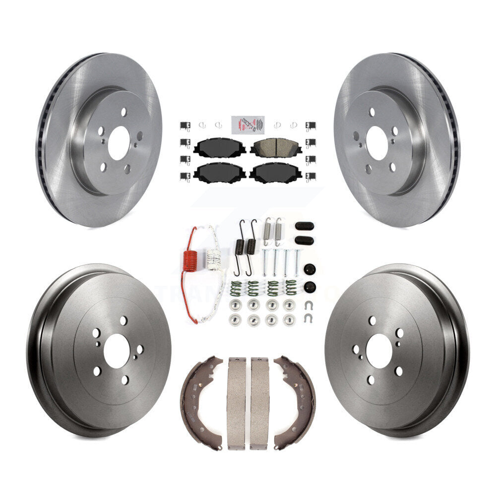 Kit de plaquettes et de tambour en céramique pour rotor de frein avant et arrière (7 pièces) pour Toyota Corolla 2019 2.0
