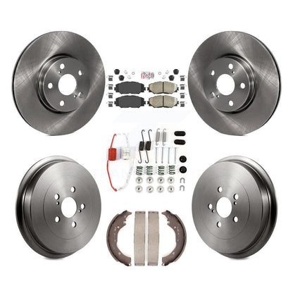 Rotors de frein à disque avant et arrière, plaquettes en céramique et Kit de tambour (7 pièces) pour Toyota Corolla