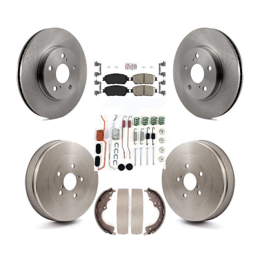 Kit de plaquettes et de tambours en céramique pour rotors de frein avant et arrière (7 pièces) pour Toyota Sienn 2004-2010