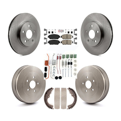 Kit de plaquettes et de tambours en céramique pour rotors de frein avant et arrière (7 pièces) pour Toyota Sienn 2004-2010