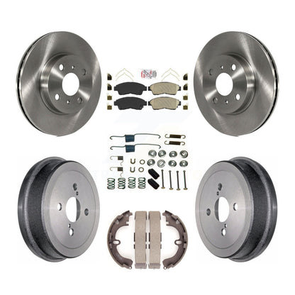 Kit de plaquettes et de tambour en céramique pour Rotor de frein avant et arrière (7 pièces) pour Toyota Corolla Geo Priz