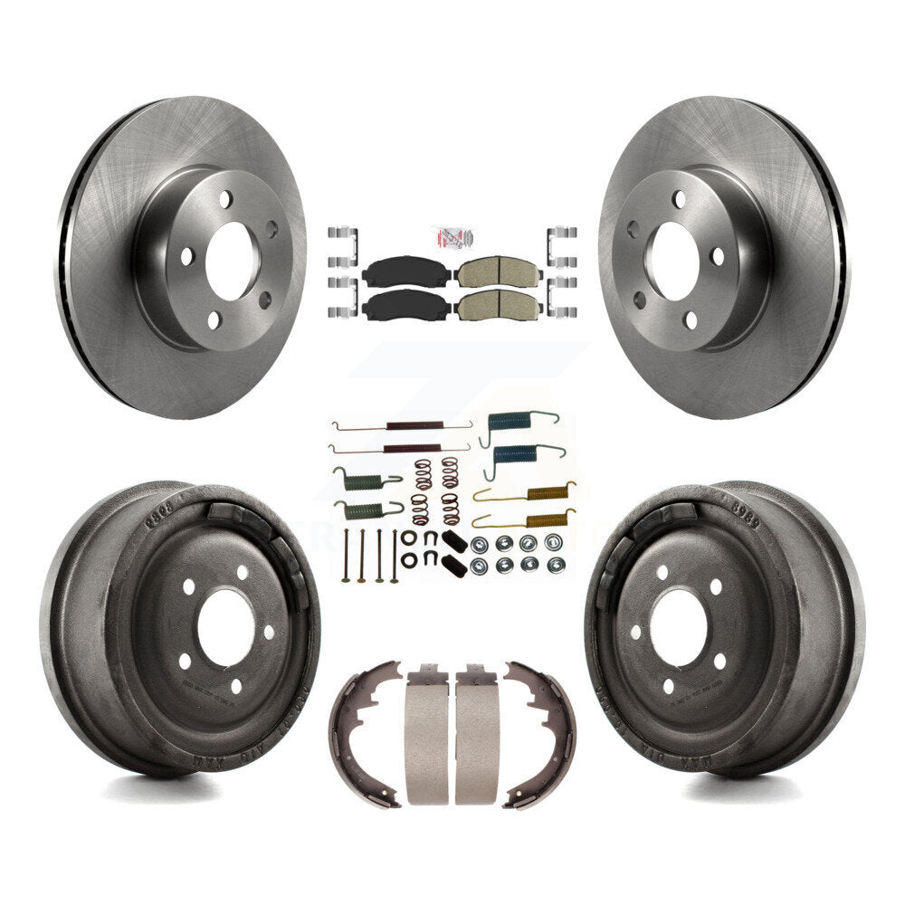 Rotors de frein avant et arrière, Kit de tampons et de tambour en céramique (7 pièces) pour Ford Ranger Mazda B400