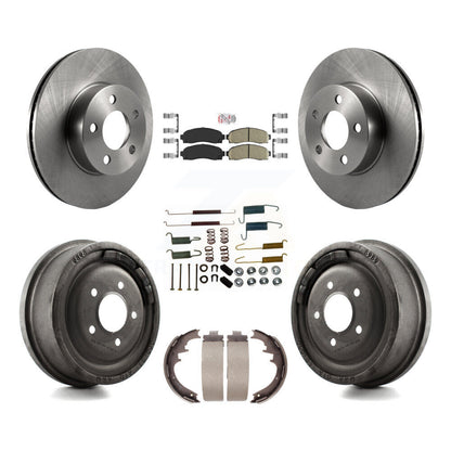 Rotors de frein avant et arrière, Kit de tampons et de tambour en céramique (7 pièces) pour Ford Ranger Mazda B400