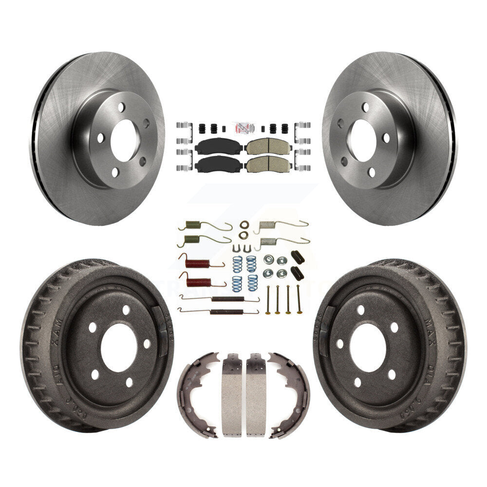 Rotors de frein avant et arrière, Kit de tampons et de tambour en céramique (7 pièces) pour Ford Ranger Mazda B400