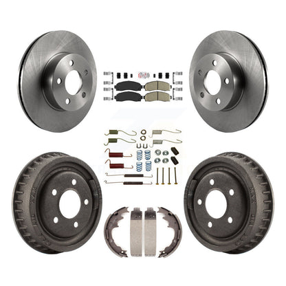 Rotors de frein avant et arrière, Kit de tampons et de tambour en céramique (7 pièces) pour Ford Ranger Mazda B400