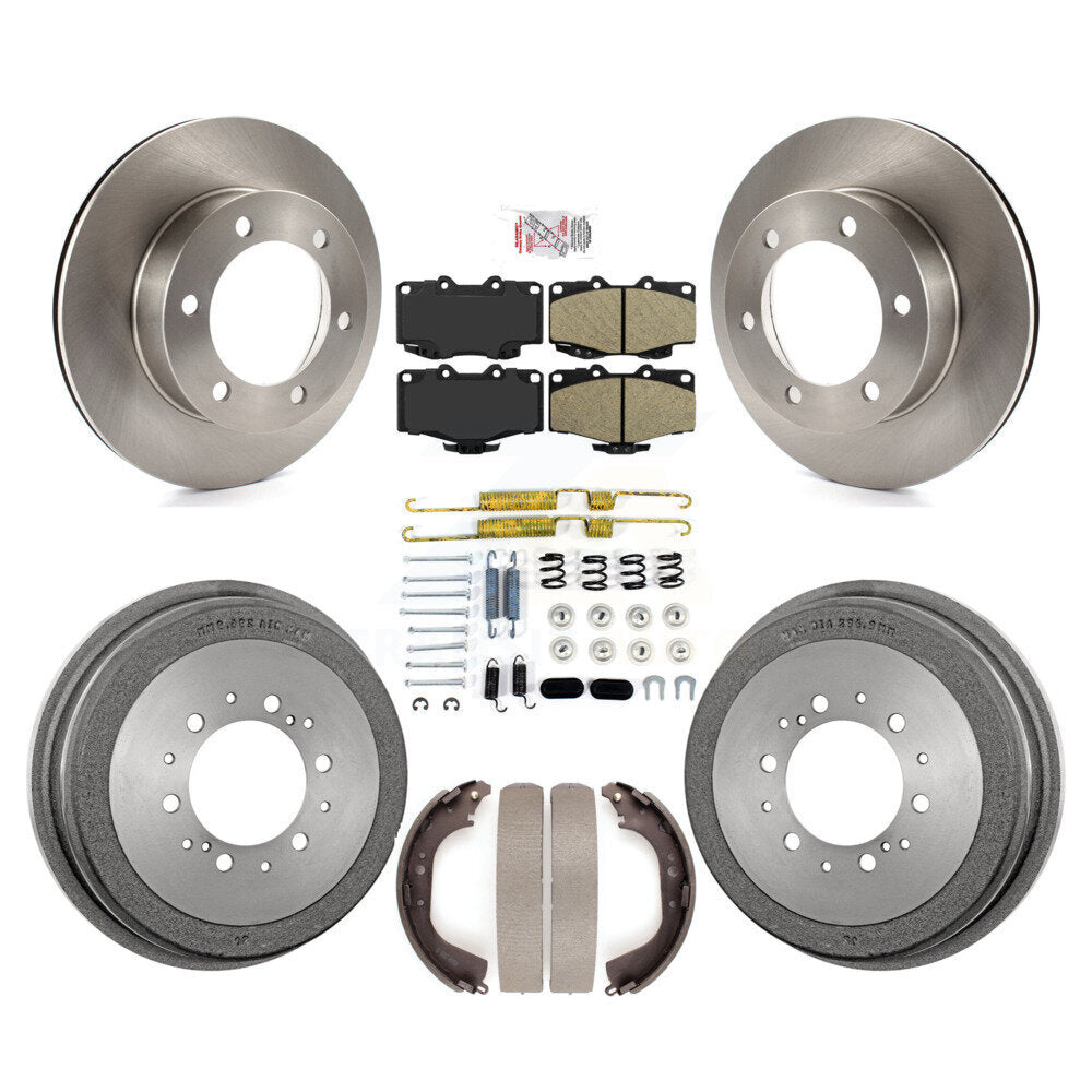 Rotors de frein à disque avant et arrière, plaquettes en céramique et Kit de tambour (7 pièces) pour Toyota Tacoma