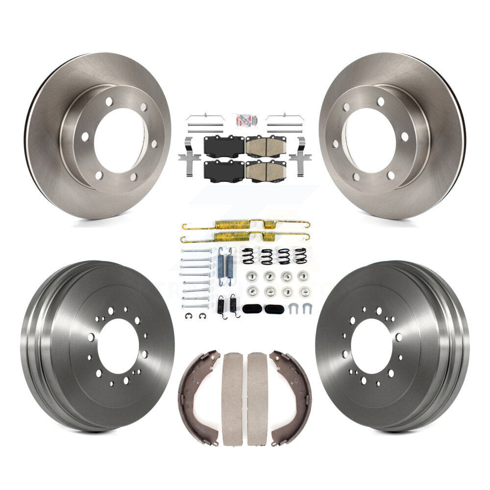 Rotors de frein à disque avant et arrière, plaquettes en céramique et Kit de tambour (7 pièces) pour Toyota Tacoma