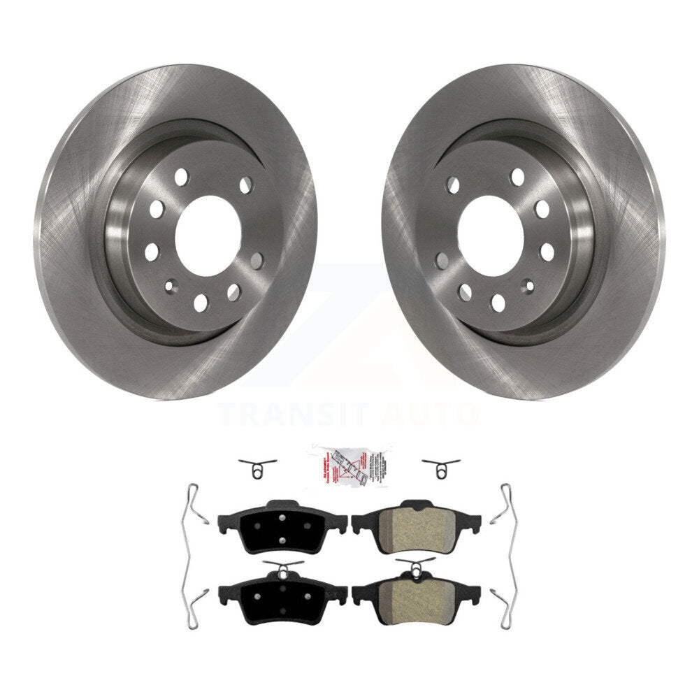 Rotor de frein à disque arrière et Kit de plaquettes semi-métalliques pour Saab 9-3 9-3X avec solide