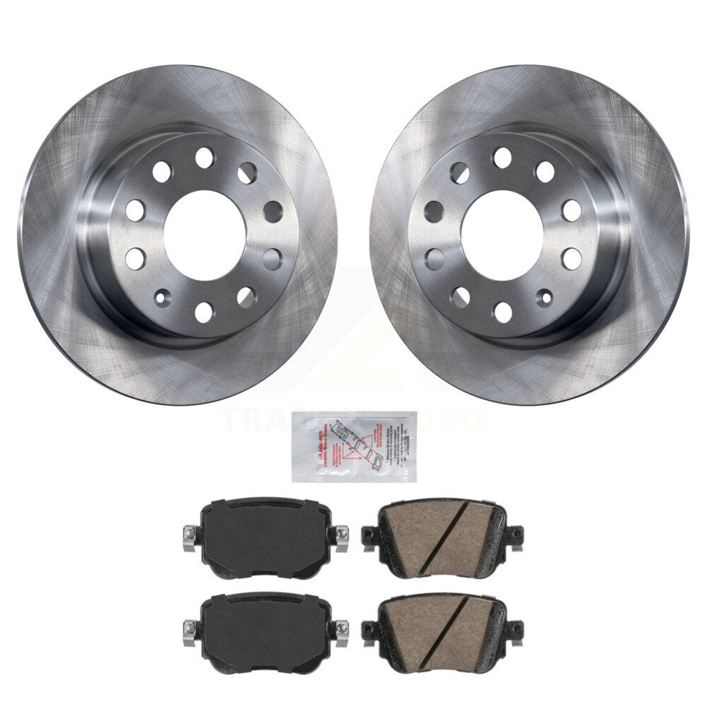 Rotors de frein à disque arrière et Kit de plaquettes en céramique pour Volkswagen Golf Alltrack SportWage