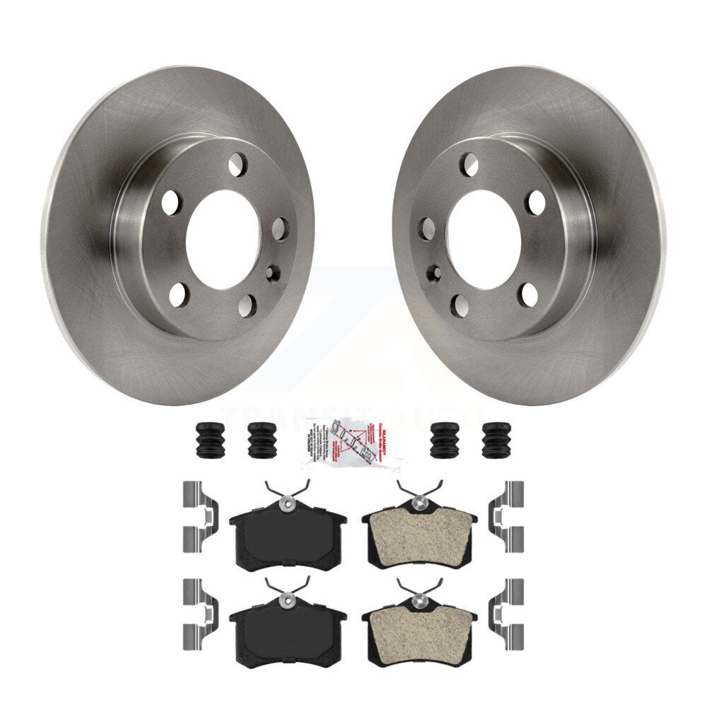 Rotors de frein à disque arrière et kit de plaquettes semi-métalliques pour Volkswagen Beetl 2007-2010