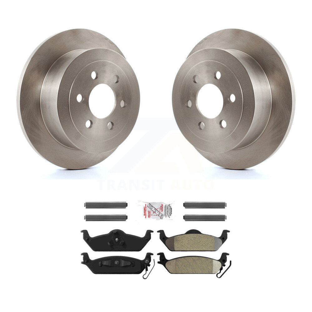 Kit de disques de frein à disque arrière et plaquettes semi-métalliques pour Dodge Dakota 2003-2004