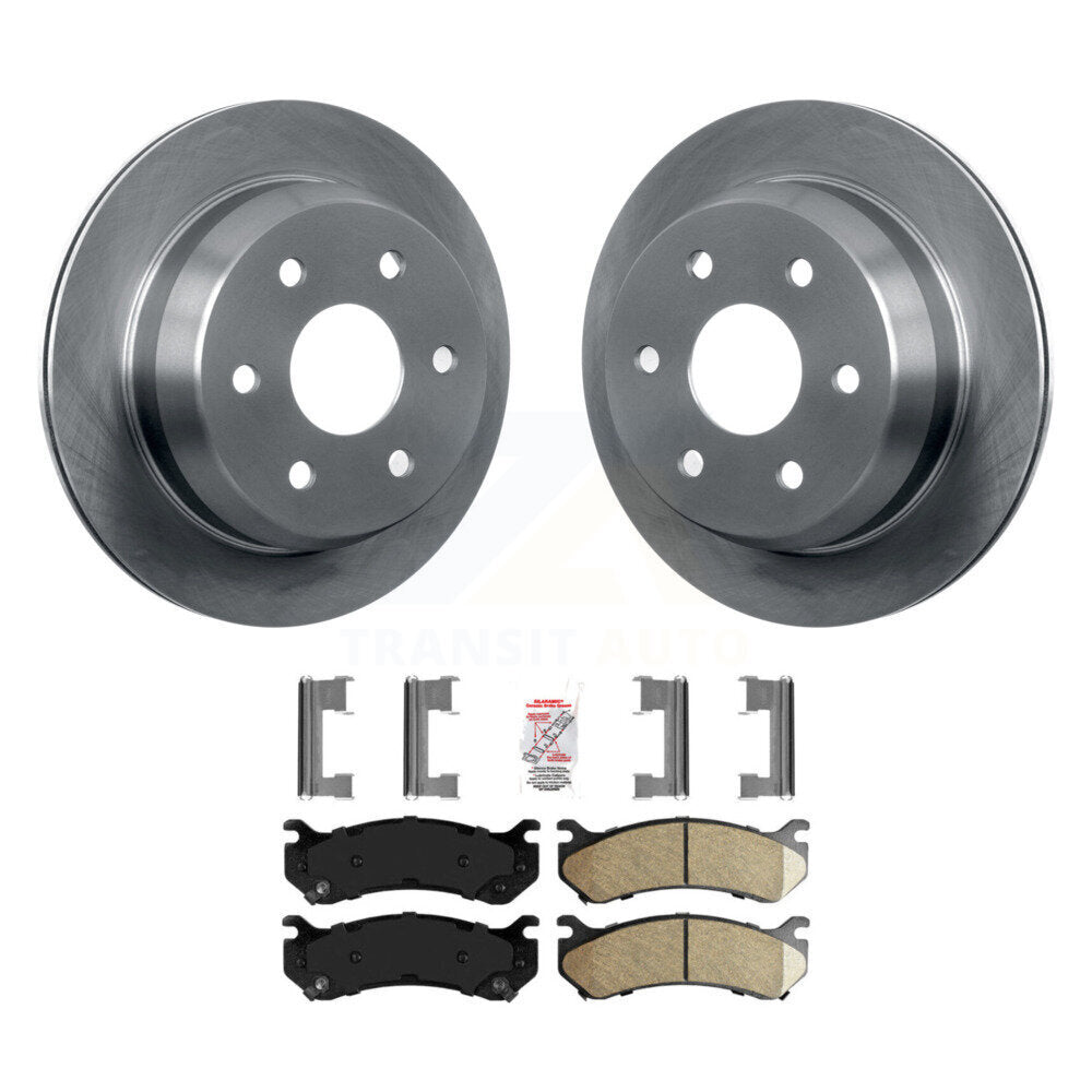 Rotors de frein arrière et Kit de plaquettes en céramique pour Chevrolet Silverado 2500 HD banlieue GM