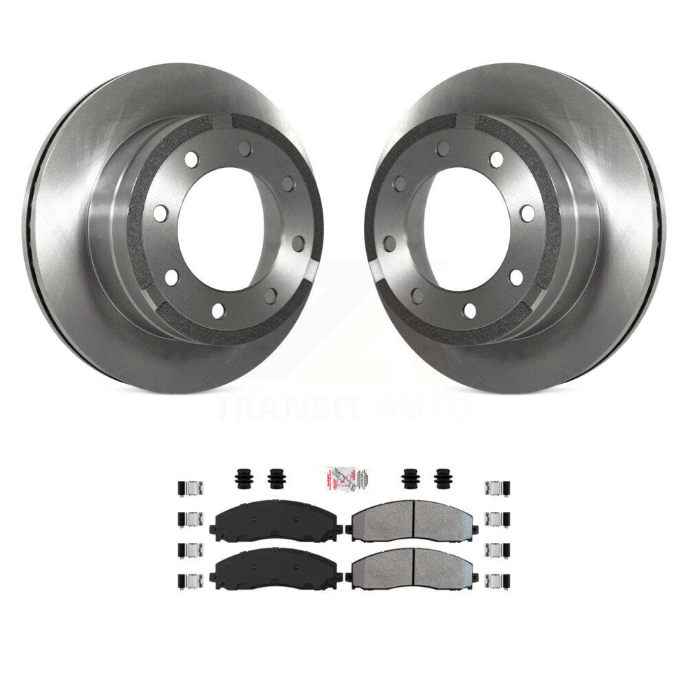 Rotors de frein à disque arrière et Kit de plaquettes semi-métalliques pour Ford F-350 Super Duty F-25