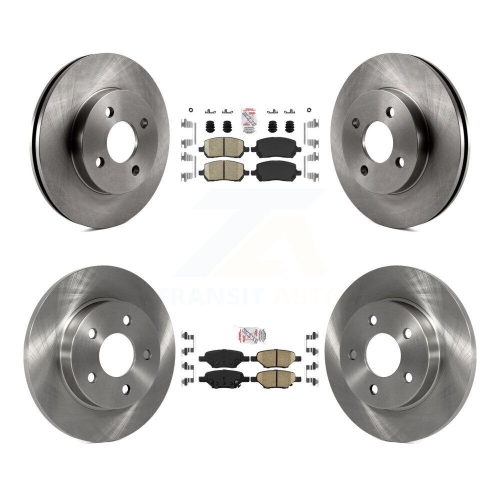 Kit de plaquettes en céramique et de rotors de frein à disque avant et arrière, pour Pontiac G5 Pursuit